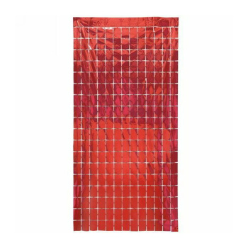 Занавес фольгированный "Прямоугольник" ш1м, в2м (глянец), рубин