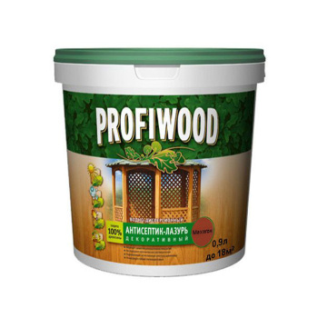 Антисептик-лазурь для дерева полиакриловый махагон 0,9 кг PROFIWOOD *1/6