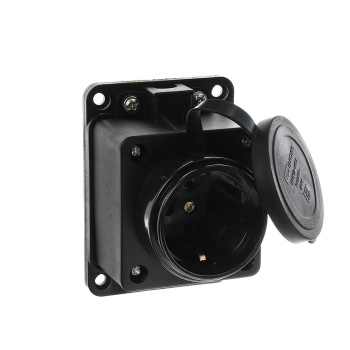 Розетка КАУЧУК с заглушкой 2P+PE 16А 250В TDM SQ0612-0003 *1/12/120