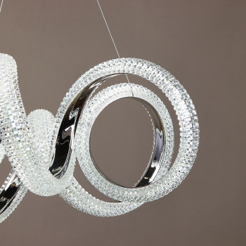 Светильник подвесной светодиодный 9232/140W Chrome 530 мм 3 реж., пульт S=20м2 VERNER LIGHTING *1