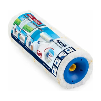 Ролик Микрофибра 180мм d 8мм бело-зеленый микс (Акор) *1/60