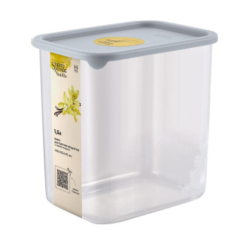 Банка для продуктов пластм. "Vanilla" 1,5л 140x105x146мм Трюфель SE168210025 "Sugar&Spice" *1/8