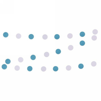 Растяжка "Праздничный узор" 2,5 м 5 см , голубой/белый