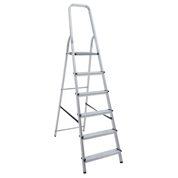 Стремянка алюминиевая 6 ступеней, выс.верхн. площ.1,25м NV1110 арт.1110106 "Новая высота" *1