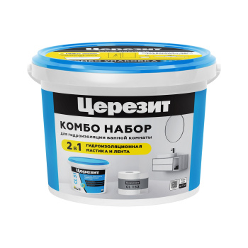 Набор гидроизоляция CL 51 7.5 кг, лента герметизирующая CL 152 8 м Церезит Набор гидроизоляция CL 51 7.5 кг, лента герметизирующая CL 152 8 м Церезит