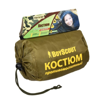 BOYSCOUT Костюм противомоскитный в чехле, 3 предмета (накомарник, куртка, штаны) /12