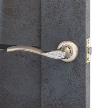 Дверное полотно остекленное 2000х800х38 мм Двери Гуд Х24, бетон/графит