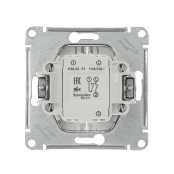 Механизм выключателя "Glossa" 2-кл. белый GSL000151 *1/20