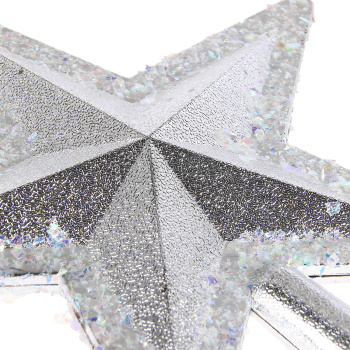 Звезда на елку "Волшебное сияние" 22*27 см, Серебро
