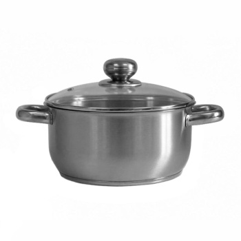 Кастрюля нерж. 2,5л "Славяна" с Теплораспр.дн, d20см, выс.10,4см Стек.кр.объем.руч.1с2398 (Аша) *1/6