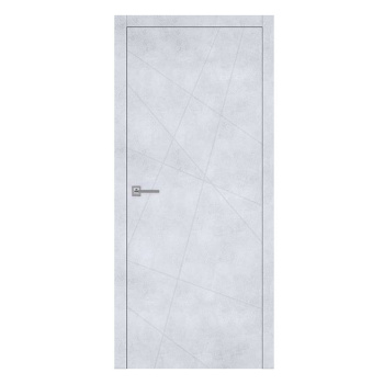 Дверь межкомнатная глухая ПВХ Сингапур Бетон снежный 700 мм Аркада *1